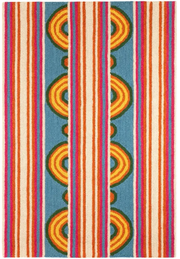 Button Hand Micro Hooked Wool Rug