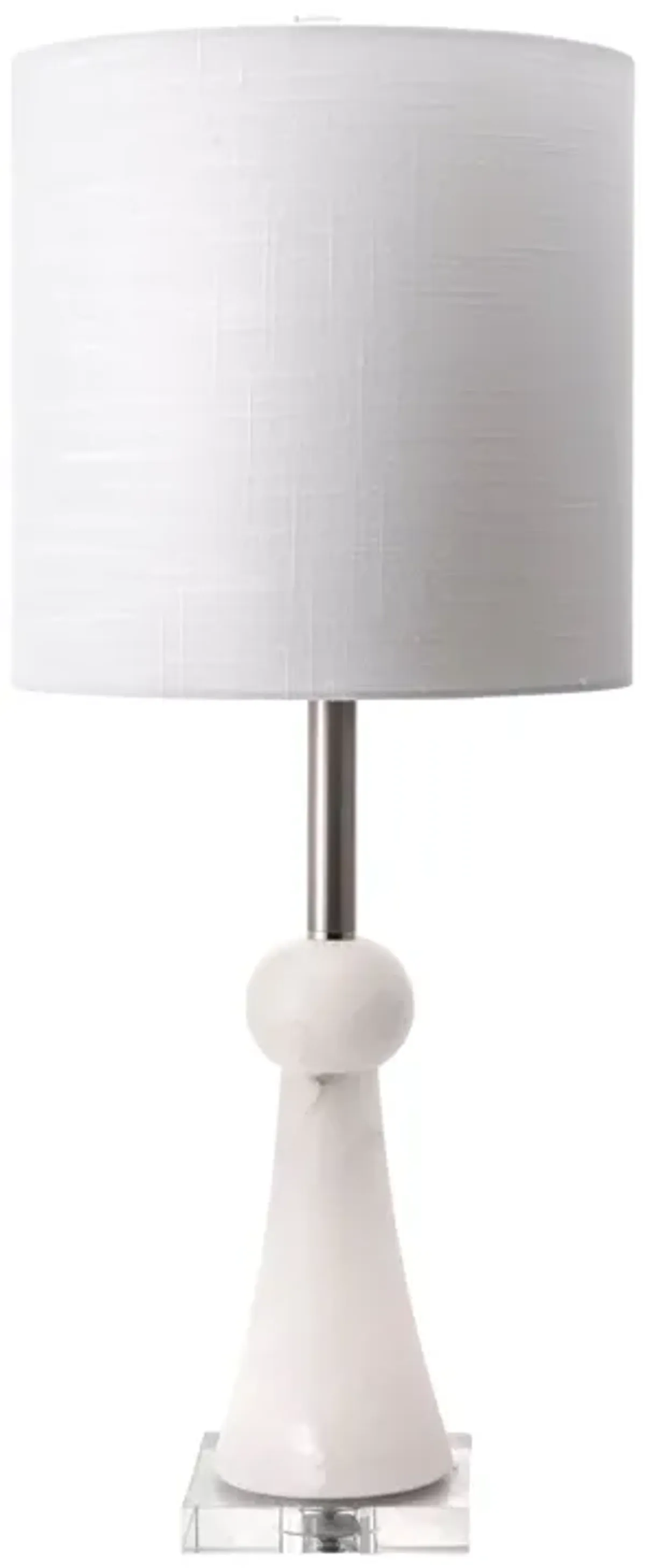 30-inch Alabaster Pawn Spire Table Lamp