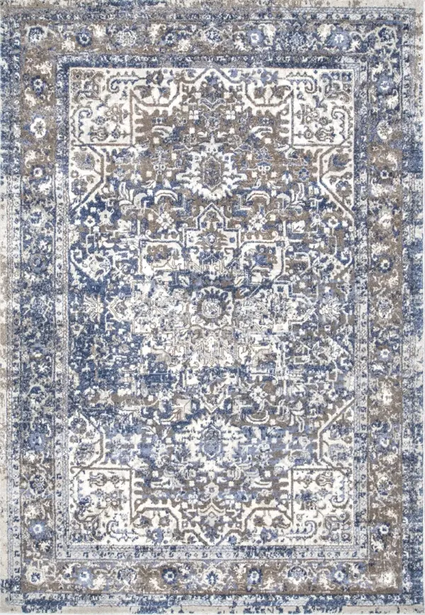 Faded Star Petal Emblem Rug