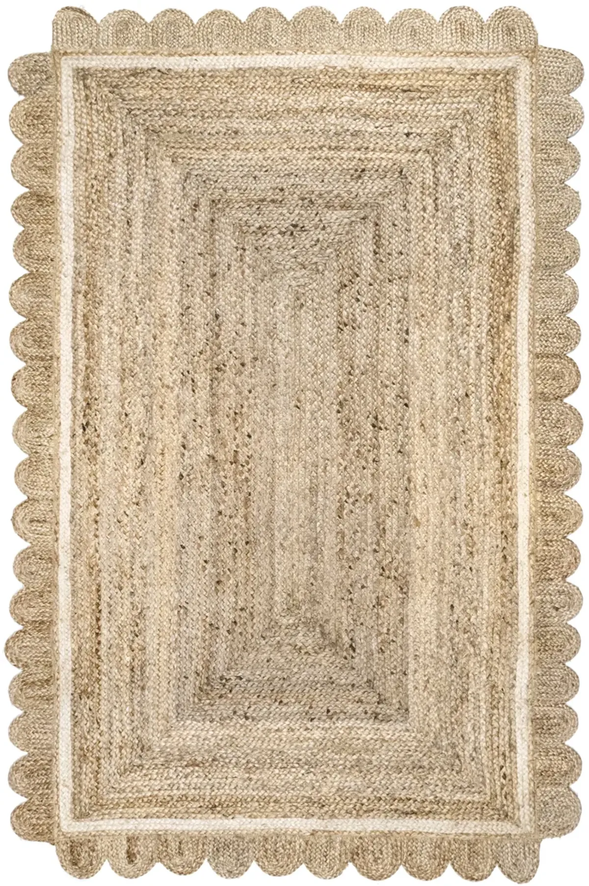 Anna Scalloped Jute Rug