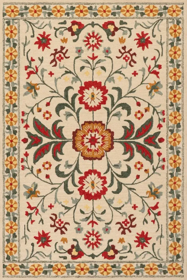 Shangrila Folk Floral Wool Rug