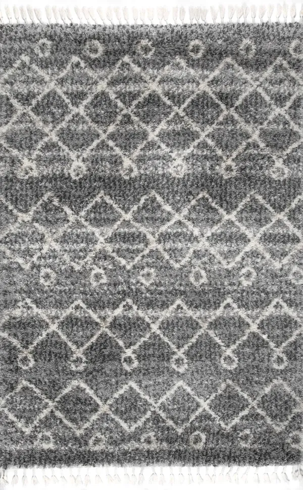 Diamond Moroccan Shag With Tassels Rug