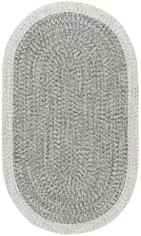 Braided Solid Border Indoor/Outdoor Rug