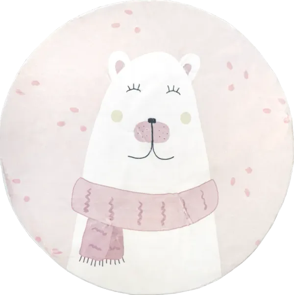 Agathe Polar Bear Kids Washable Rug