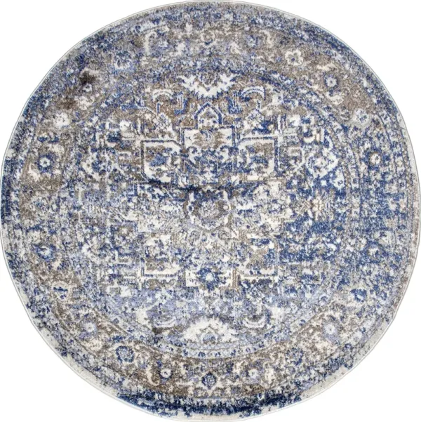 Faded Star Petal Emblem Rug