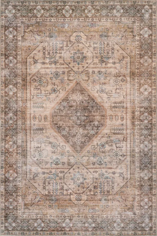 Zella Spill Proof Washable Vintage Rug