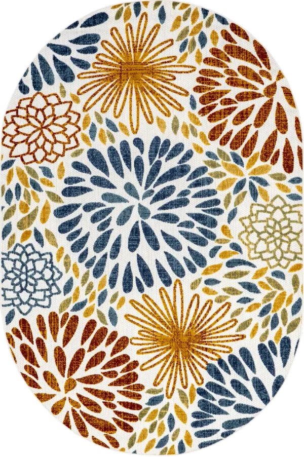 Floral Fireworks Indoor/Outdoor Rug