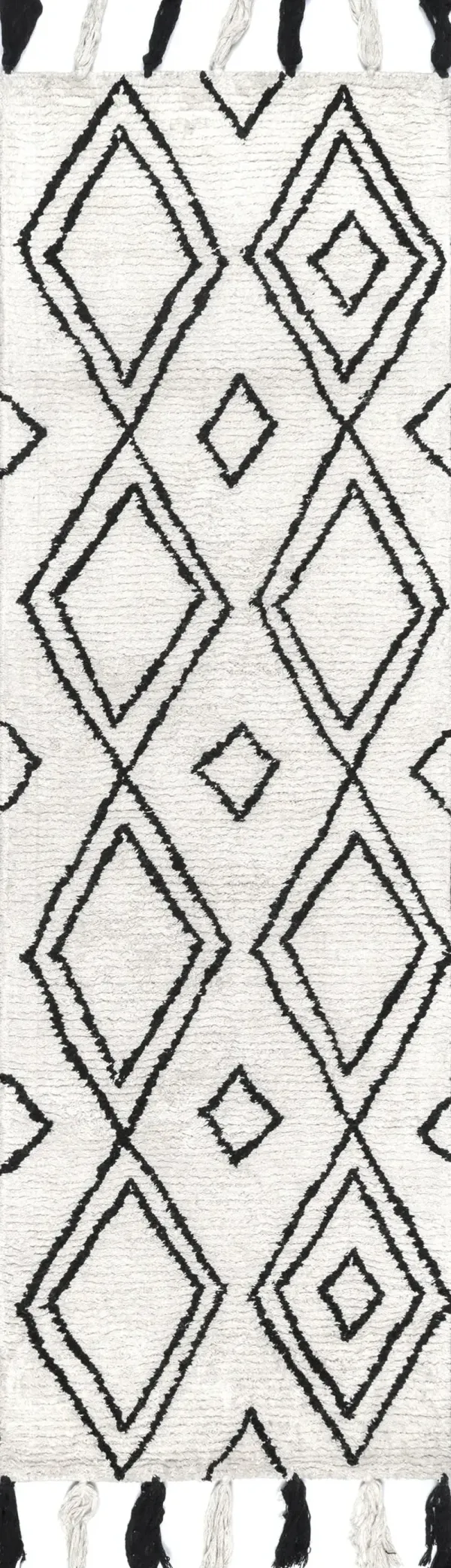 Moroccan Diamond Tassel Rug