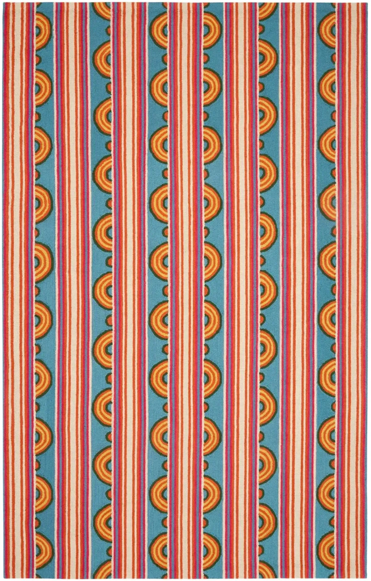 Button Hand Micro Hooked Wool Rug