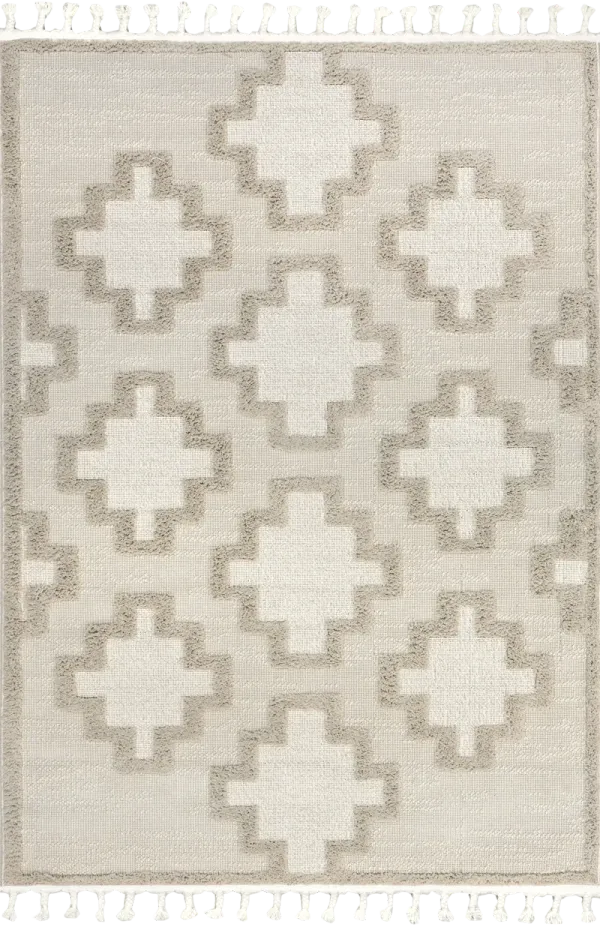 Noel Geometric Tasseled Rug