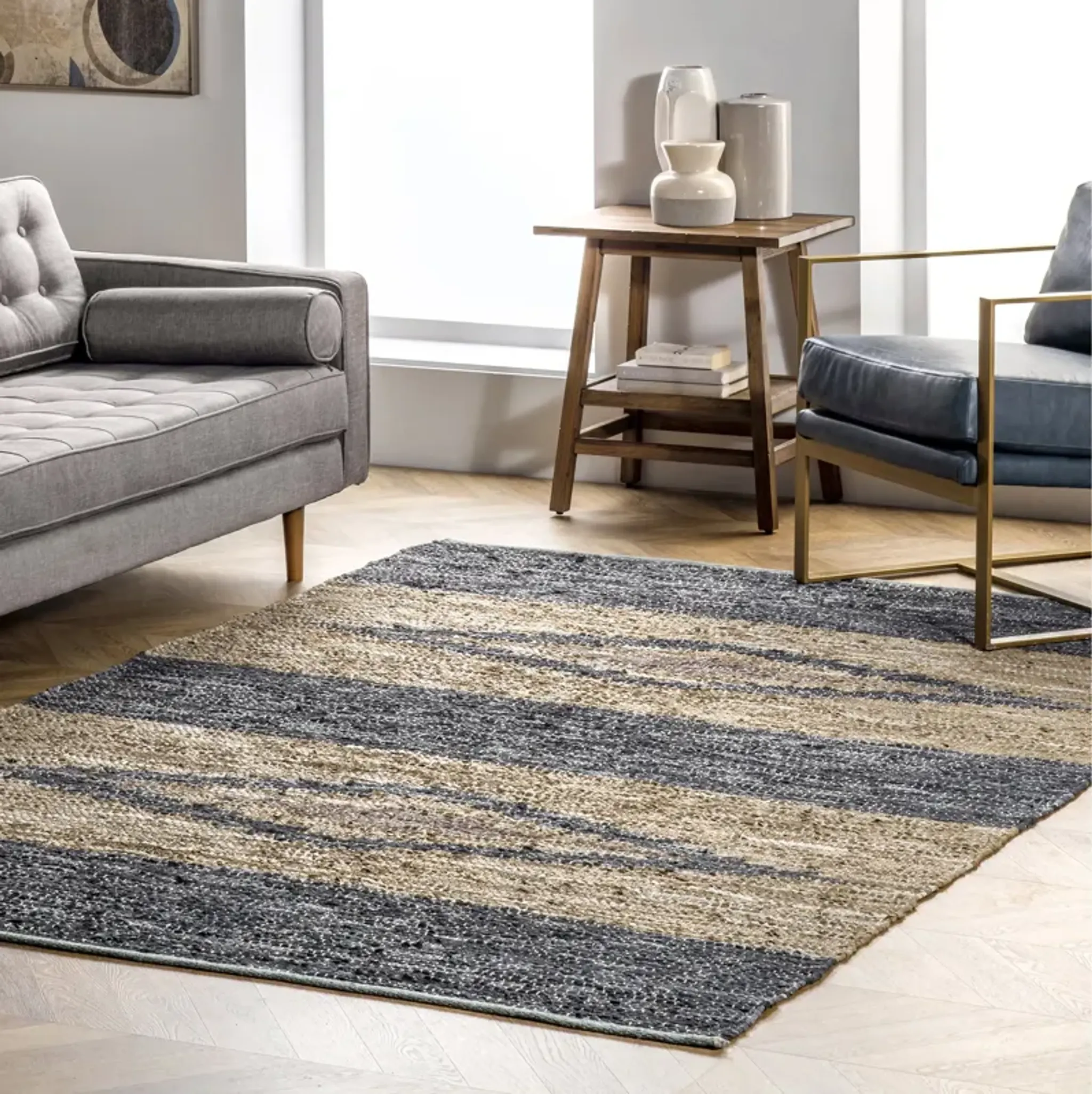 Diamond Panel Leather Rug Rugs Usa | Furniture.com