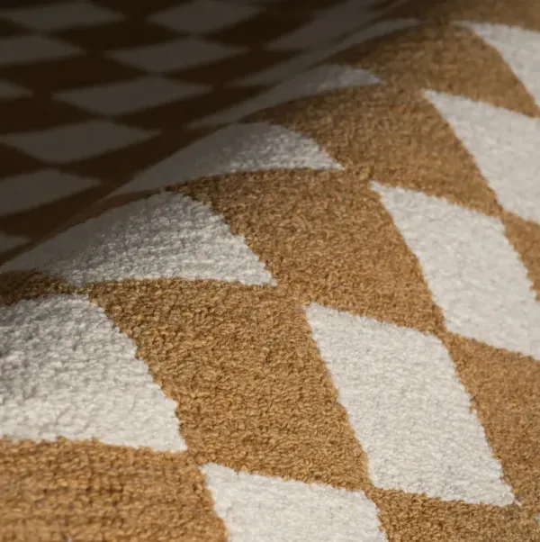 Calina Modern Checkered Indoor Wool Rug