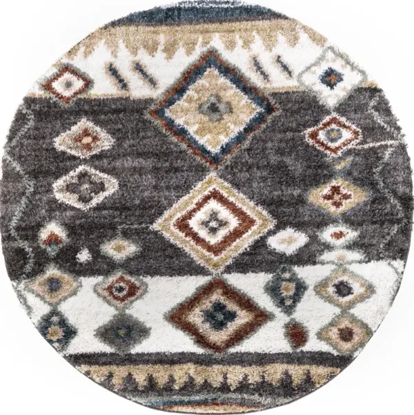 Moroccan Diamond Shag With Tassels Rug