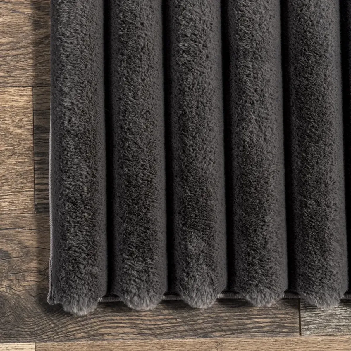 Kris Striped Plush Cloud Washable Rug