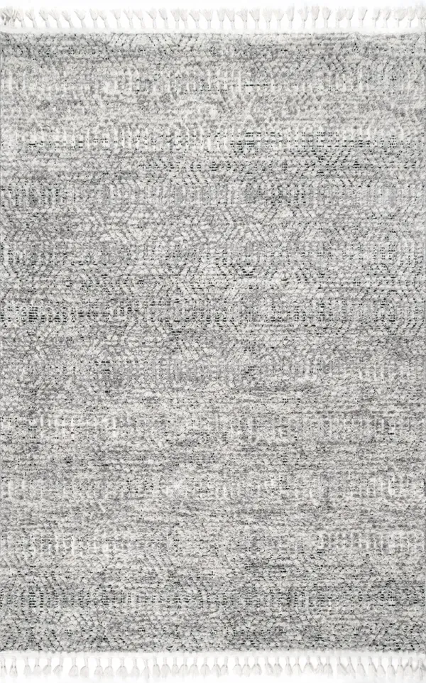 Shaggy Iris Trellis Tassel Rug