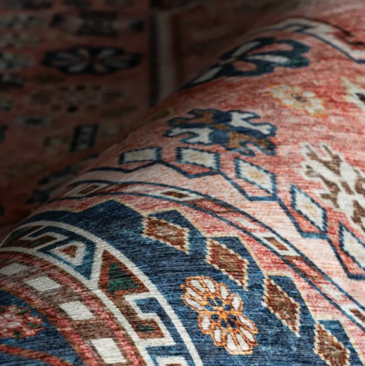 Celia Medallion Spill Proof Washable Rug