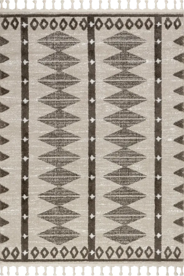 Autumn Geometric Tasseled Rug