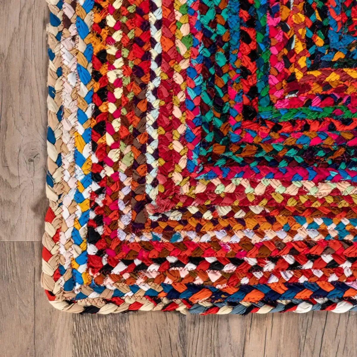 Bohemian Chindi Braided Rug