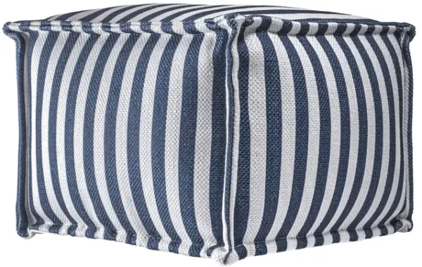 Printed Striped Indoor/Outdoor Pouf