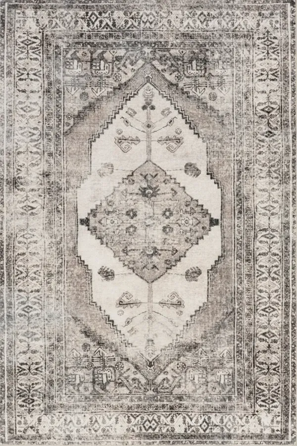 Plated Medallion Washable Rug