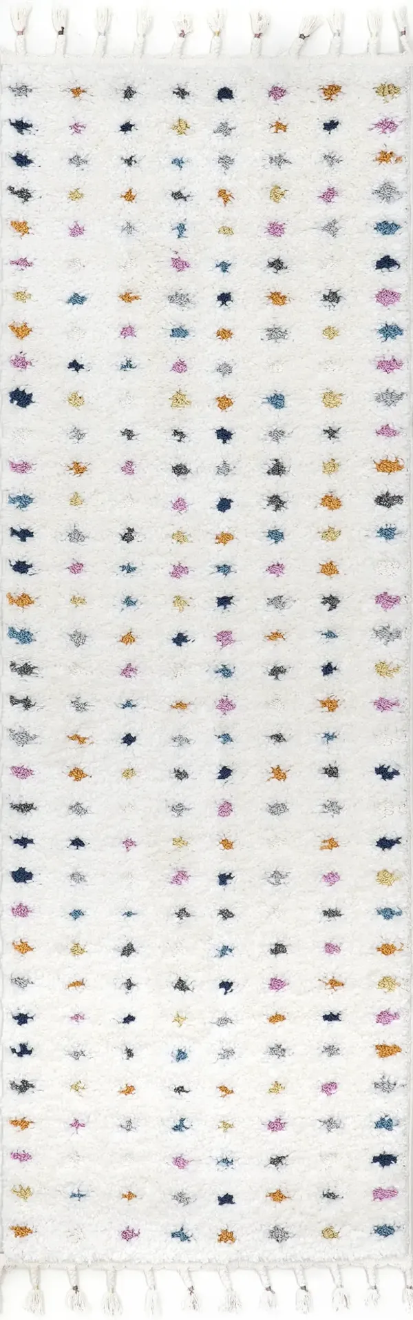 Carved Polka Dot Shag Rug