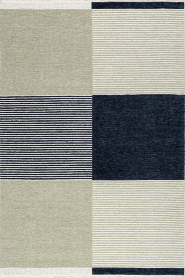 Skye Color Block Reversible Washable Rug