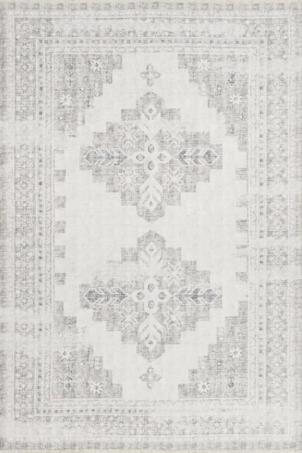 Agatha Fringed Medallion Washable Rug