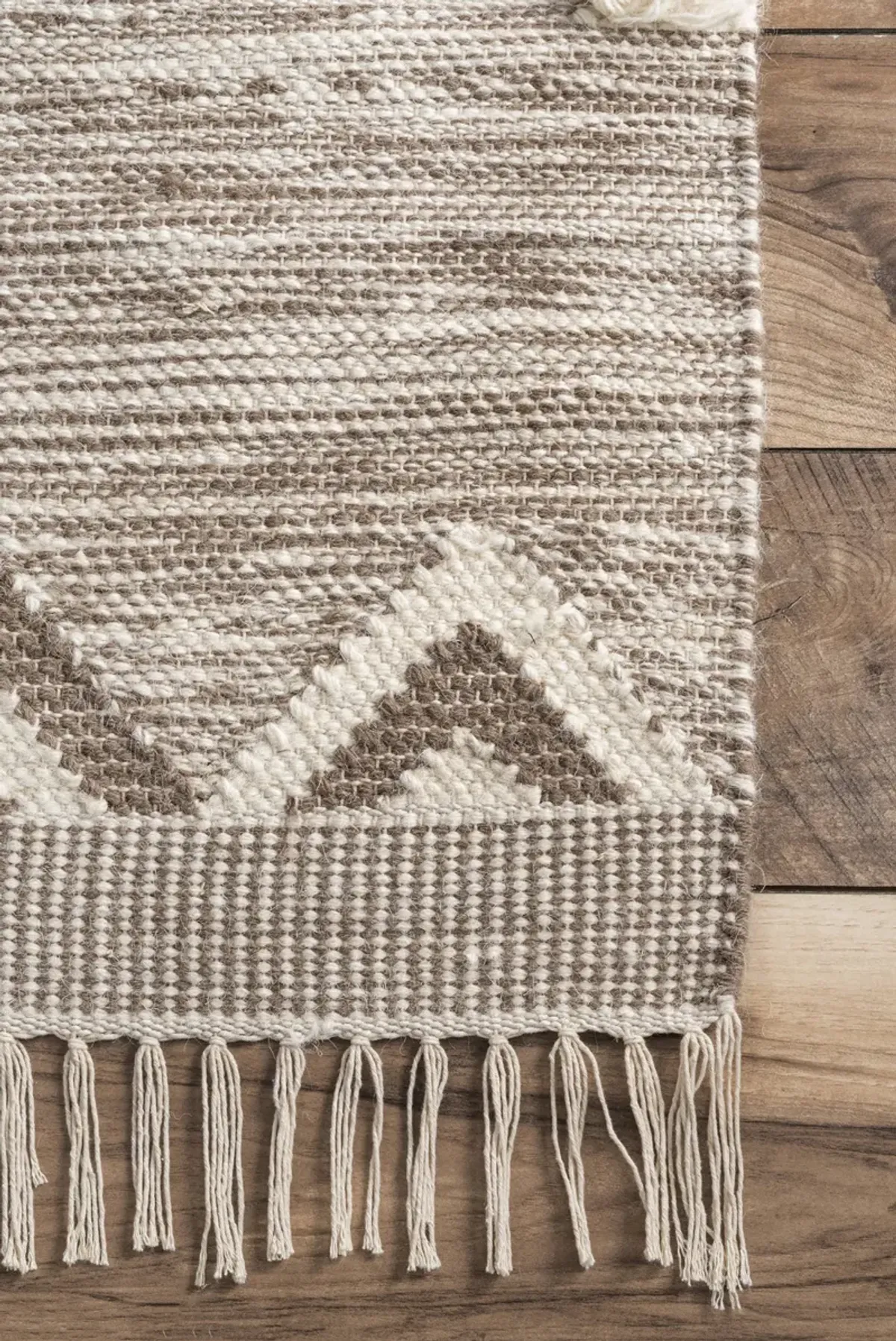Shaggy Moroccan Lattice Fringe Rug