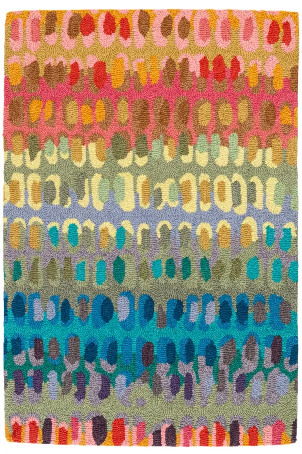 Paint Chip Hand Micro Hooked Wool Rug