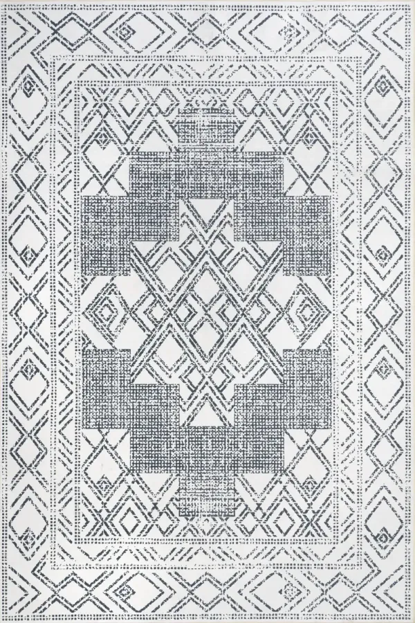 Medallion Spill Proof Washable Rug