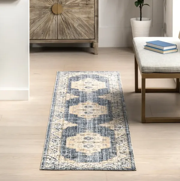 Jaycie Medallion Washable Indoor/Outdoor Rug