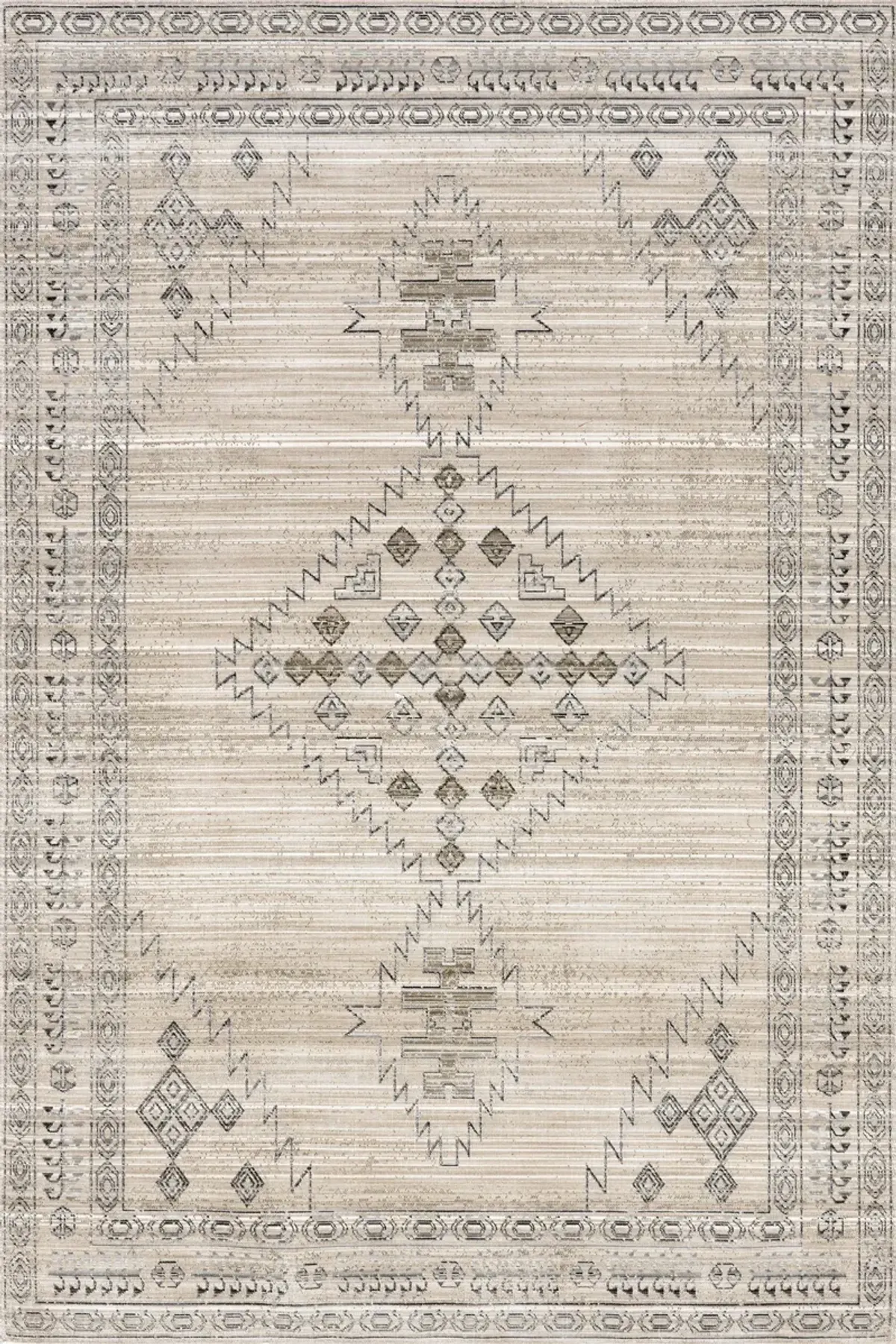 Oakley Simple Medallion Indoor/Outdoor Washable Rug