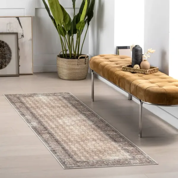 Petula Botanical Spill Proof Washable Rug