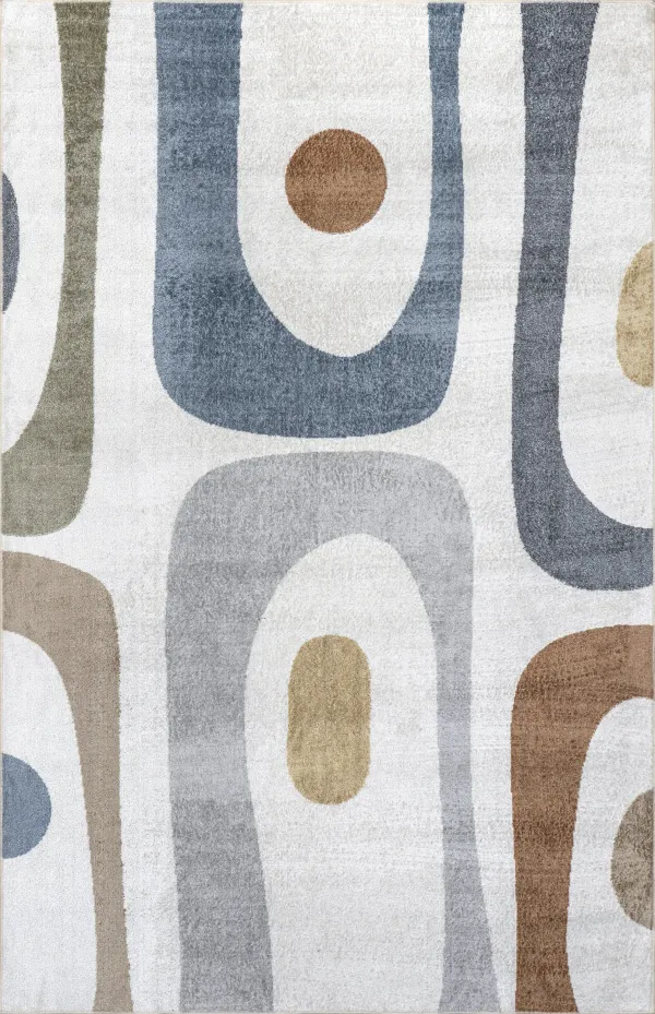 Astra Retro Abstract Washable Rug