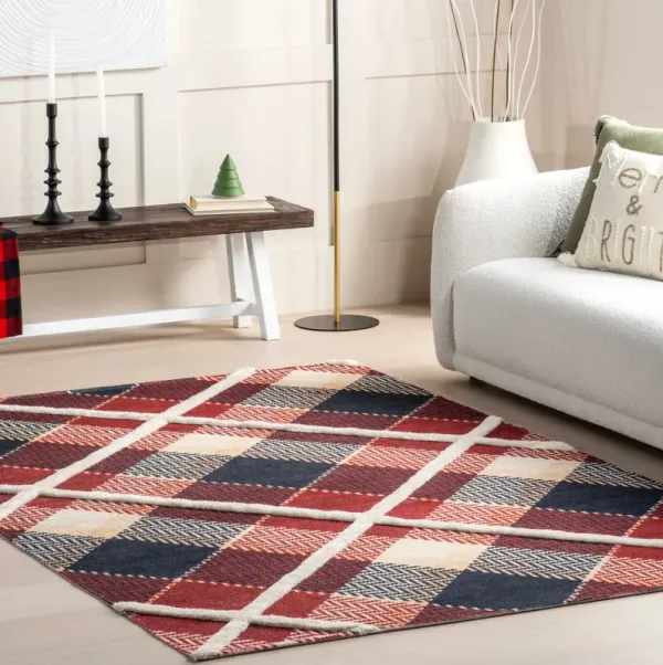 Damira Mirrored Plaid Rug