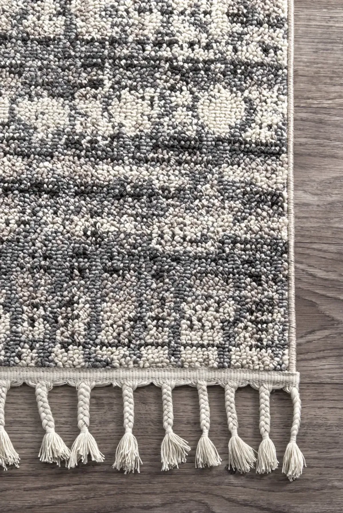 Moroccan Ashler Tassel Rug