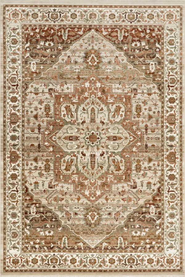 Rosette Medallion Fringed Rug