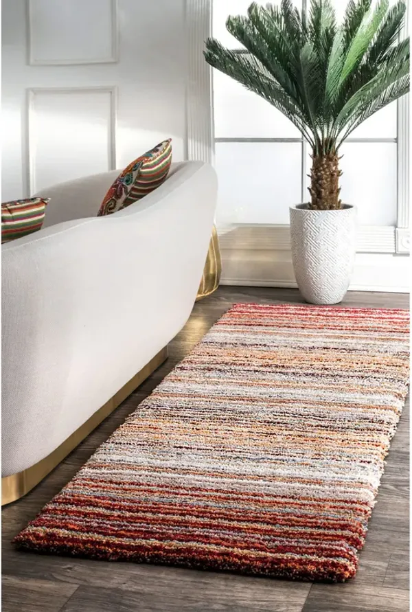 Striped Shaggy Rug