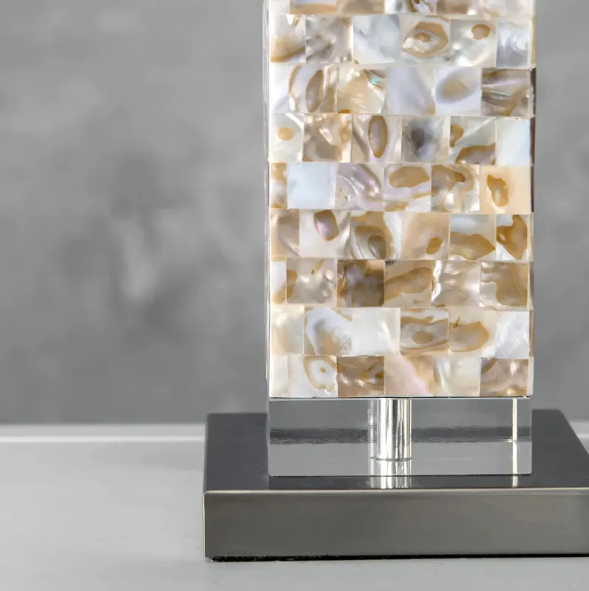 29-inch Mosaic Shell Prism Table Lamp