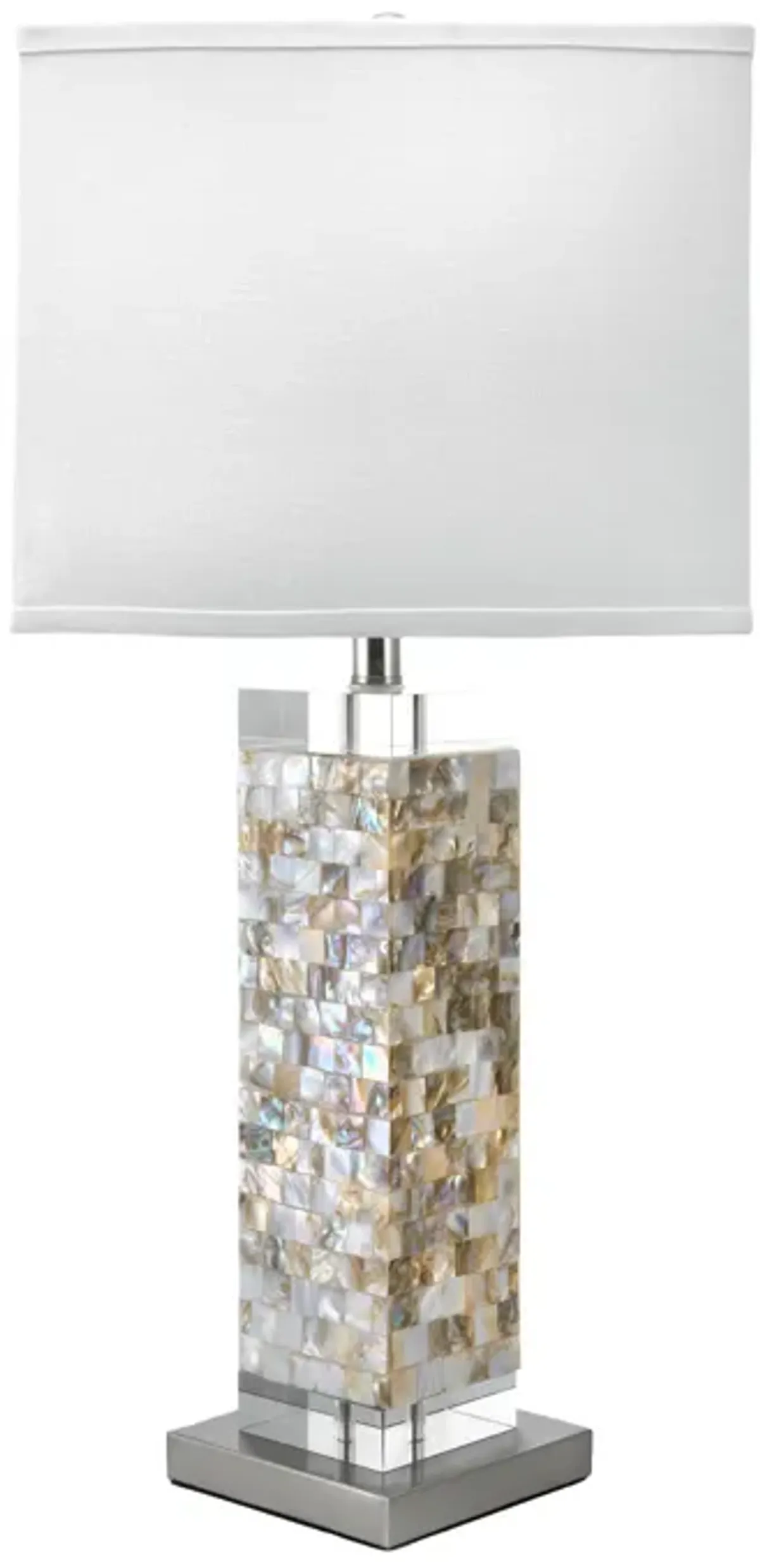 29-inch Mosaic Shell Prism Table Lamp