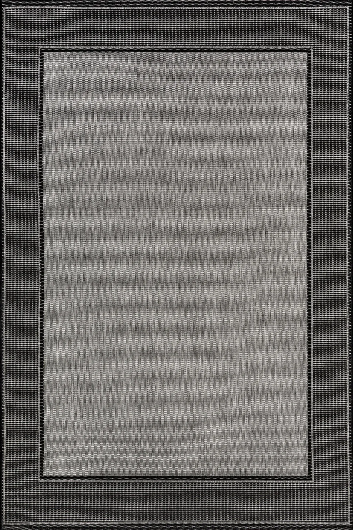 Monochrome Bordered Indoor/Outdoor Rug