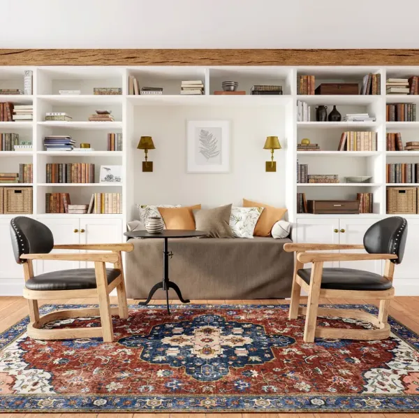 Amaryllis Medallion Washable Rug