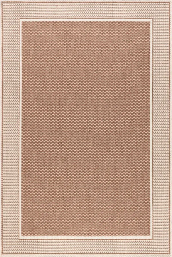 Monochrome Bordered Indoor/Outdoor Rug