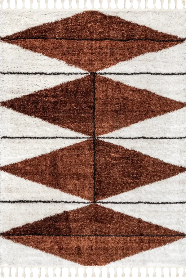 Alexia Diamond Tasseled Rug