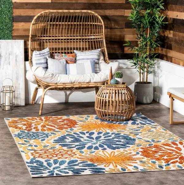 Floral Fireworks Indoor/Outdoor Rug