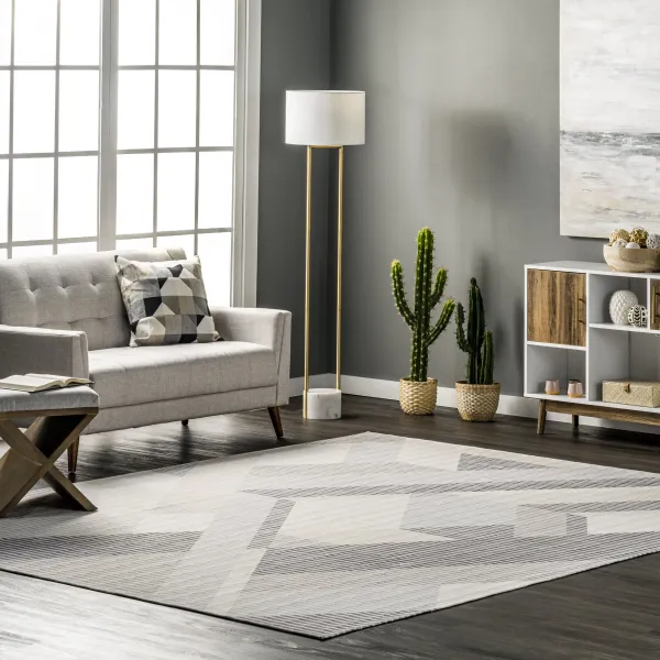 Effie Washable Pinstriped Rug