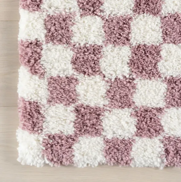 Bettie Retro Checkered Shag Rug
