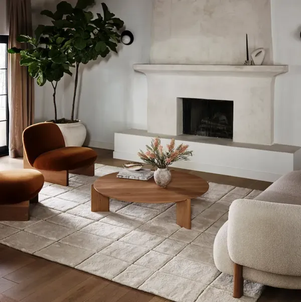 Em Checked New Zealand Wool Rug