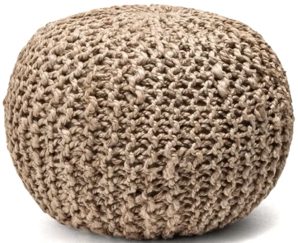 Knitted Jute Pouf
