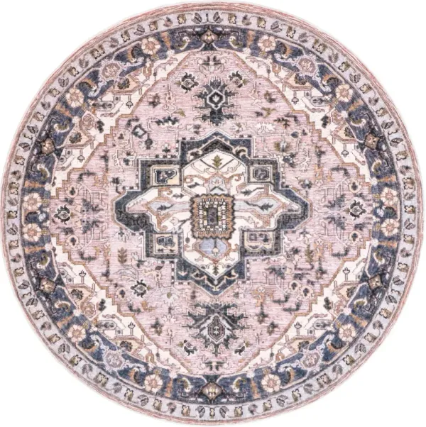Jewel Medallion Washable Rug
